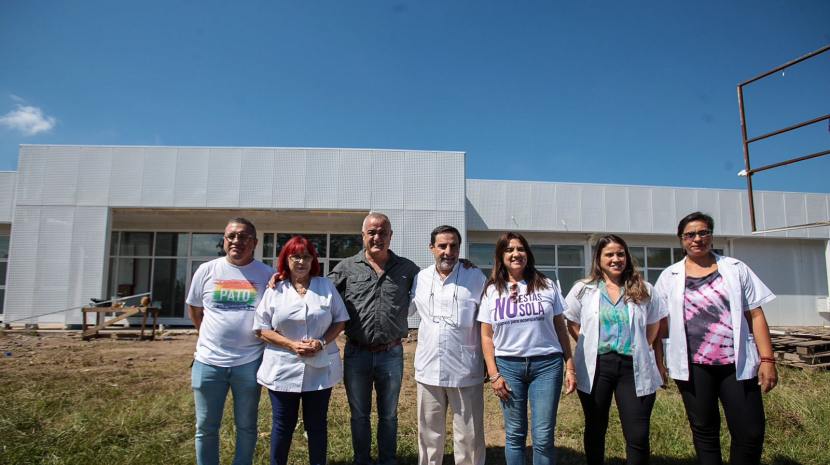 Noguera y Medina Ruiz visitaron la obra del hospital modular
