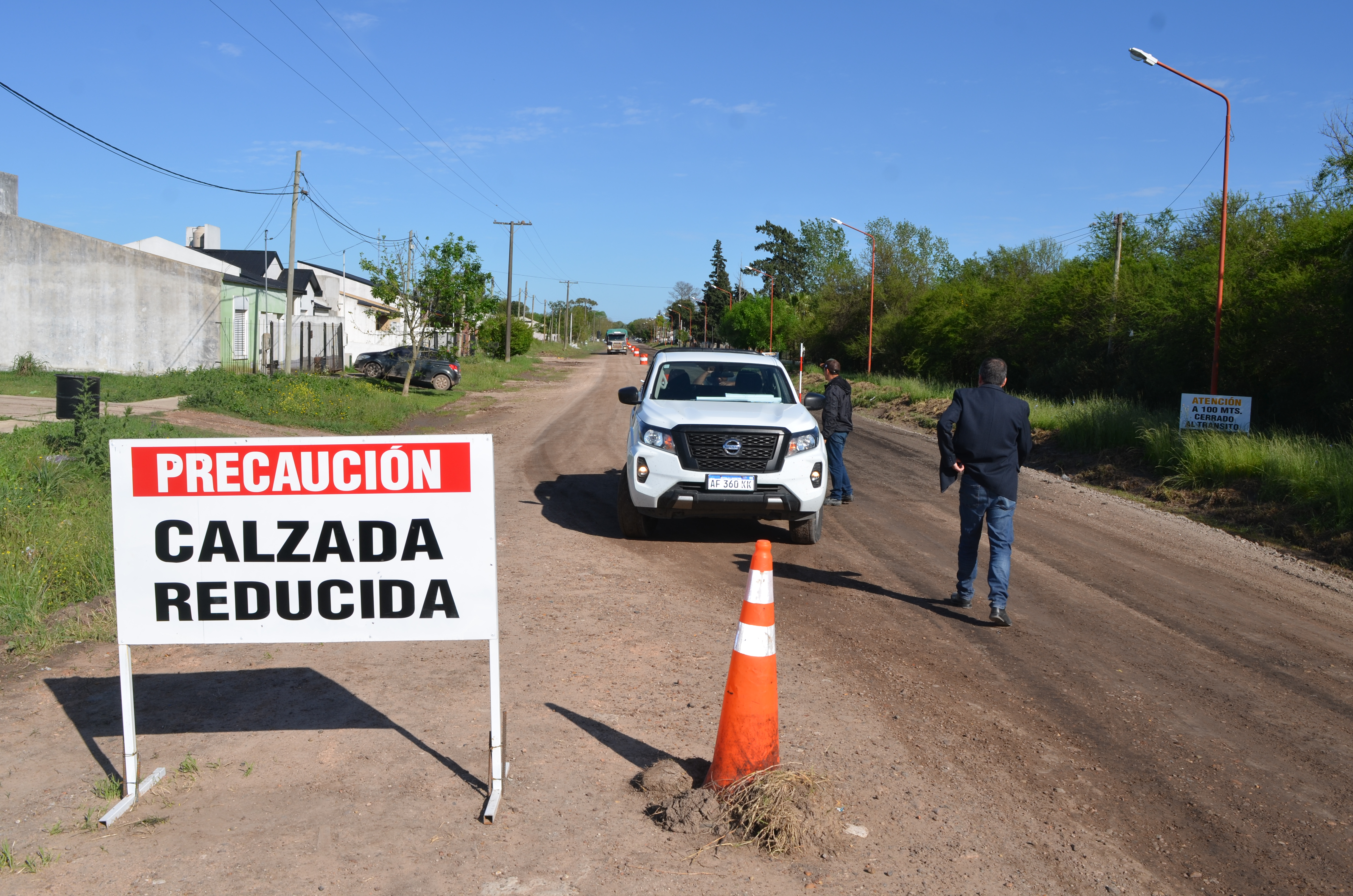 Comenzaron los movimientos y mediciones en la obra enlace de las rutas 51 y 16