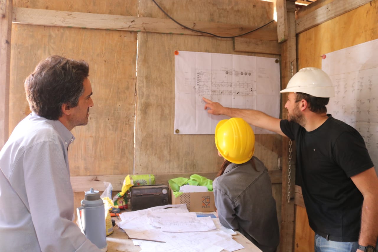 El Intendente recorrió la obra de construcción del Centro de Salud