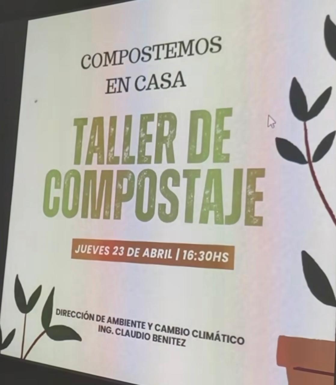 Perez realiza una clase de compostaje para el hogar.