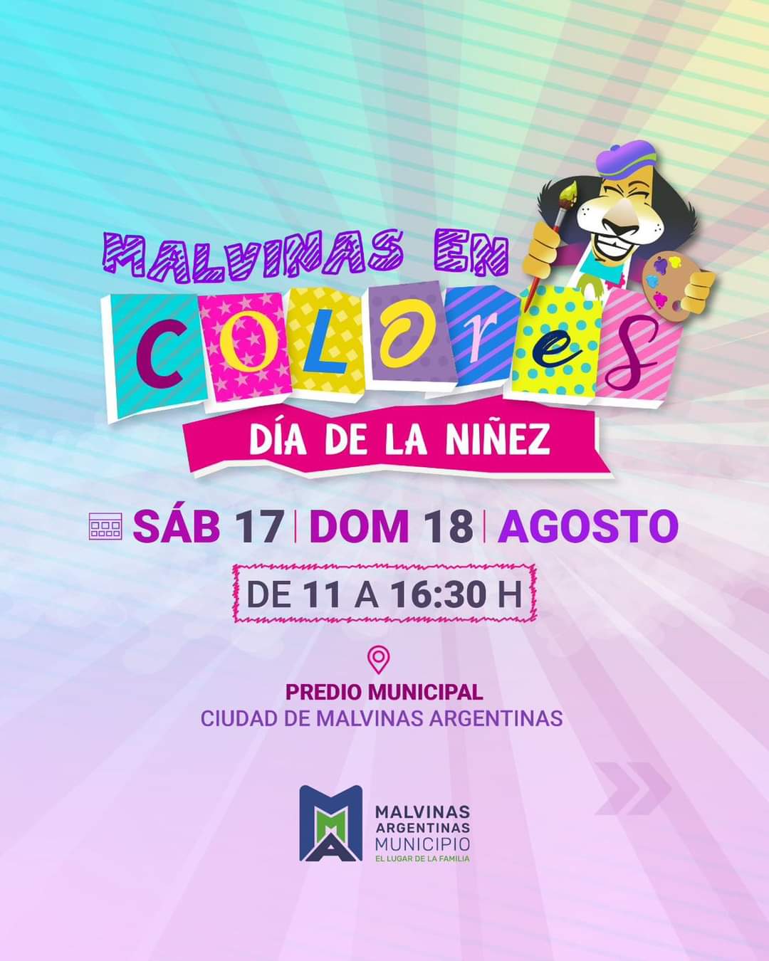 El municipio de Malvinas Argentinas festejará el Día de la Niñez con el evento «Malvinas en Colores»