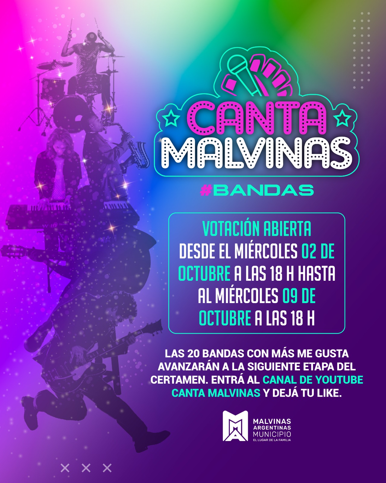 El «Canta Malvinas, Bandas» entra en la etapa de votación