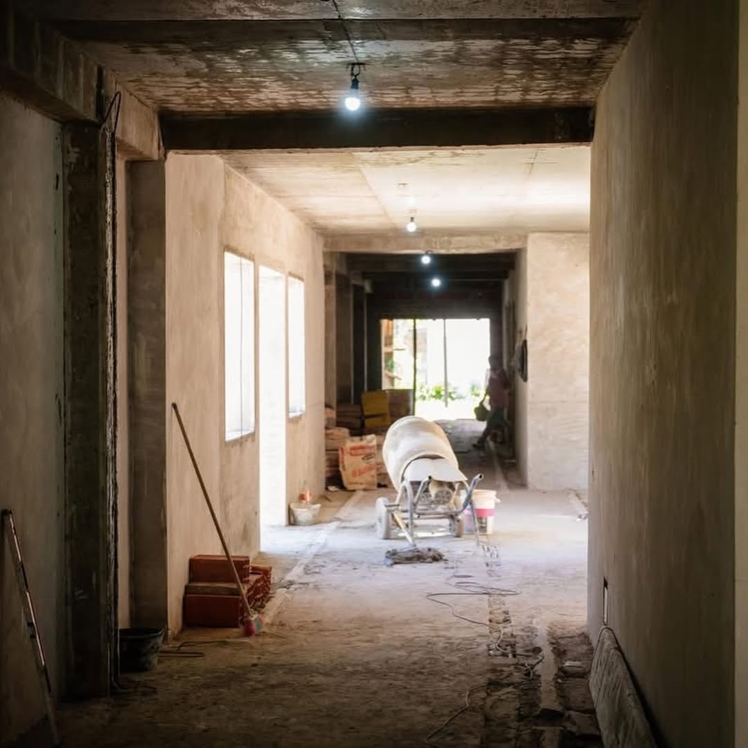 Continúan las obras de construcción de las nuevas aulas en la Escuela de Educación Técnica N° 1