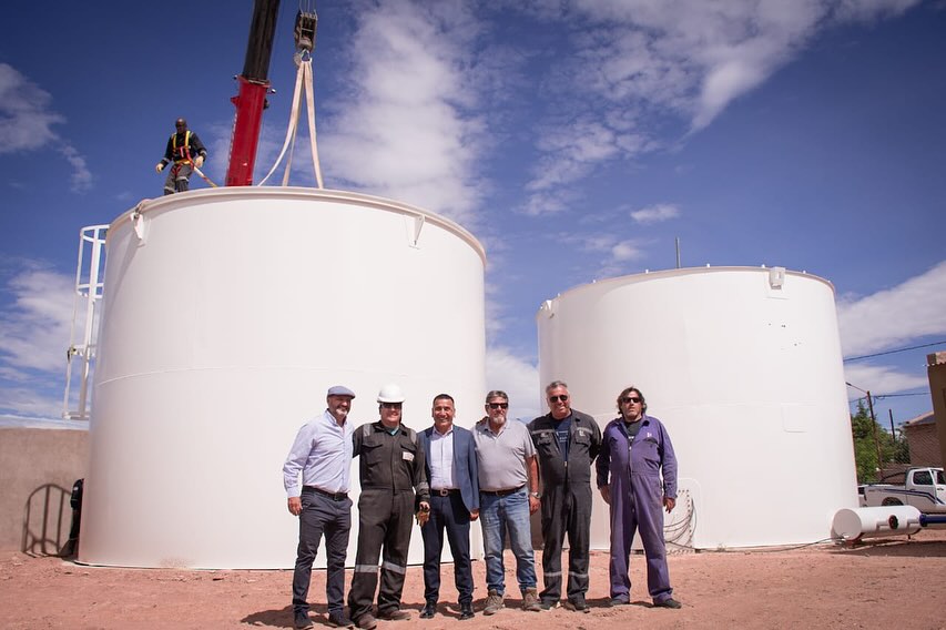 Cutral Co suma más capacidad de reserva con un nuevo tanque de reserva