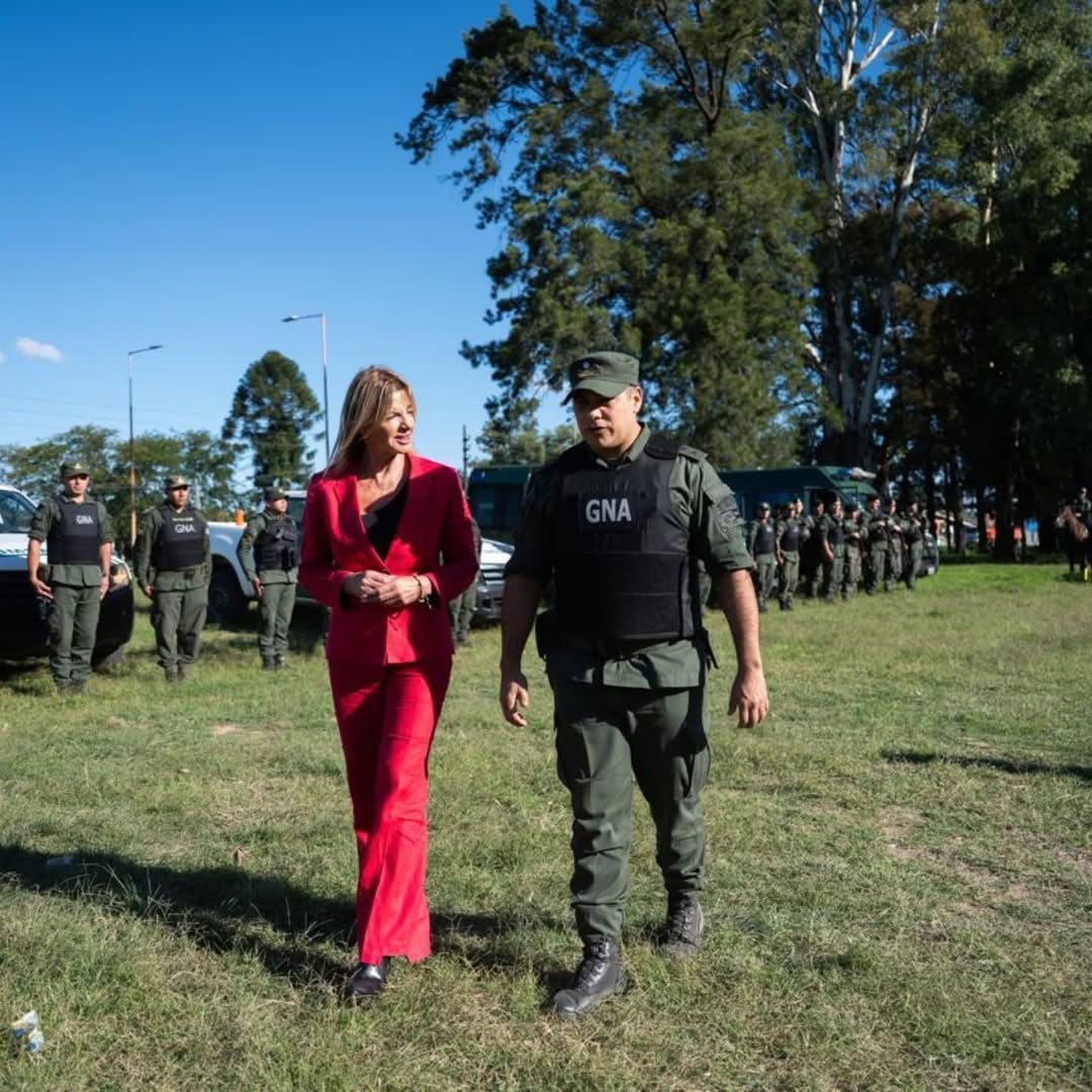 Marisa Fassi supervisó el operativo de Seguridad de Gendarmería en Cañuelas