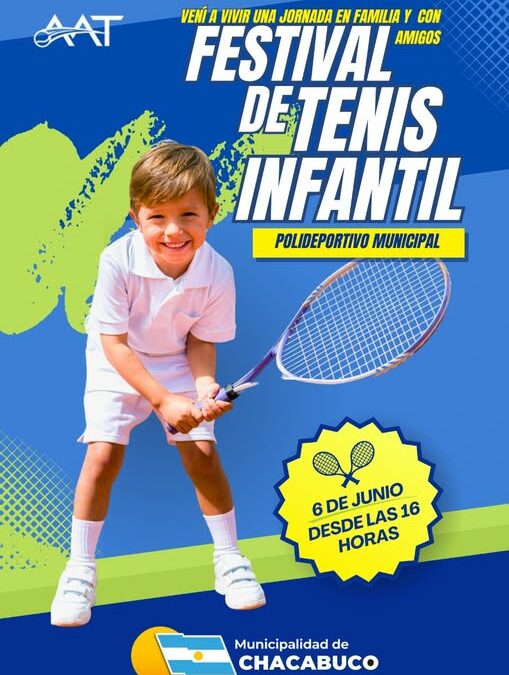 El próximo 6 de junio habrá un Festival de Tenis Infantil en el Polideportivo