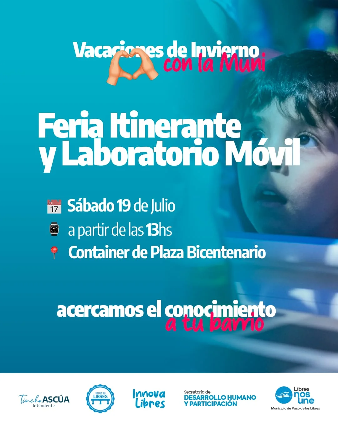 Feria Itinerante y Laboratorio Móvil: este sábado en Plaza Bicentenario
