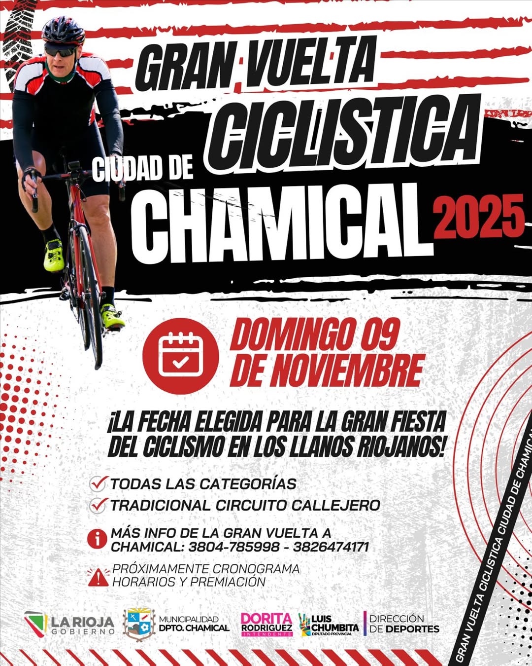 Ya tiene fecha la Gran Vuelta Ciclística Ciudad de Chamical 2025