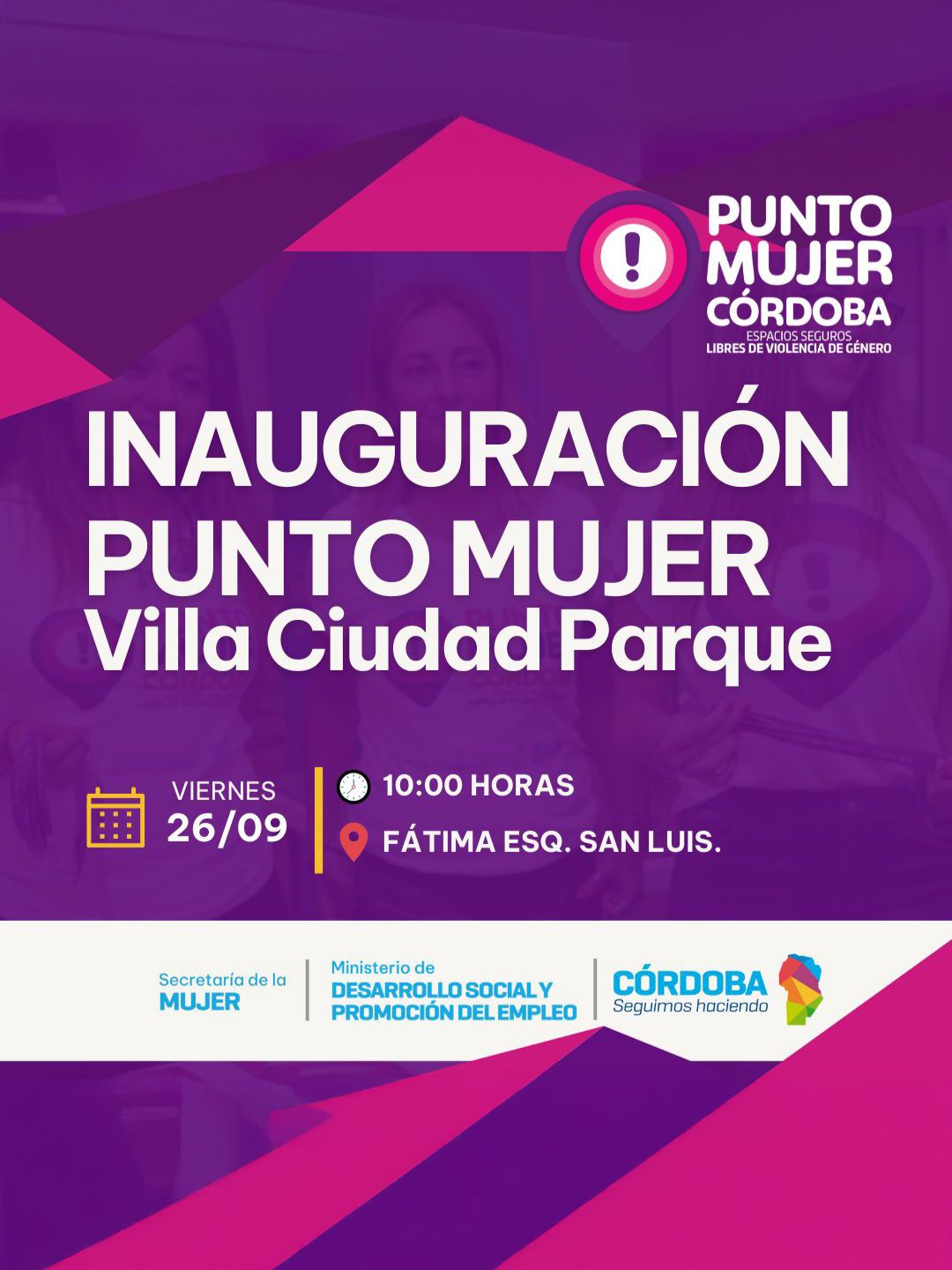 Inauguración Punto Mujer en Villa Ciudad Parque