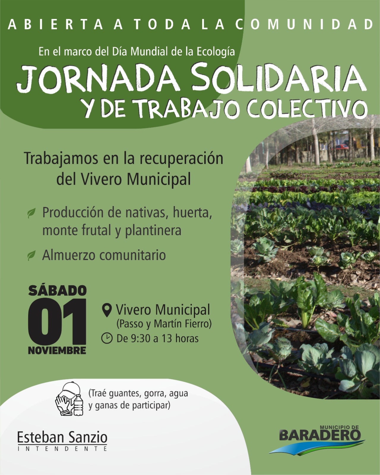 Jornada solidaria y de trabajo colectivo en el Vivero Municipal