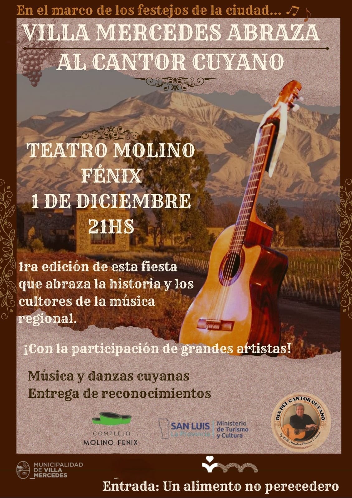 Nos preparamos para vivir la primera edición de “Villa Mercedes Abraza al Cantor Cuyano”