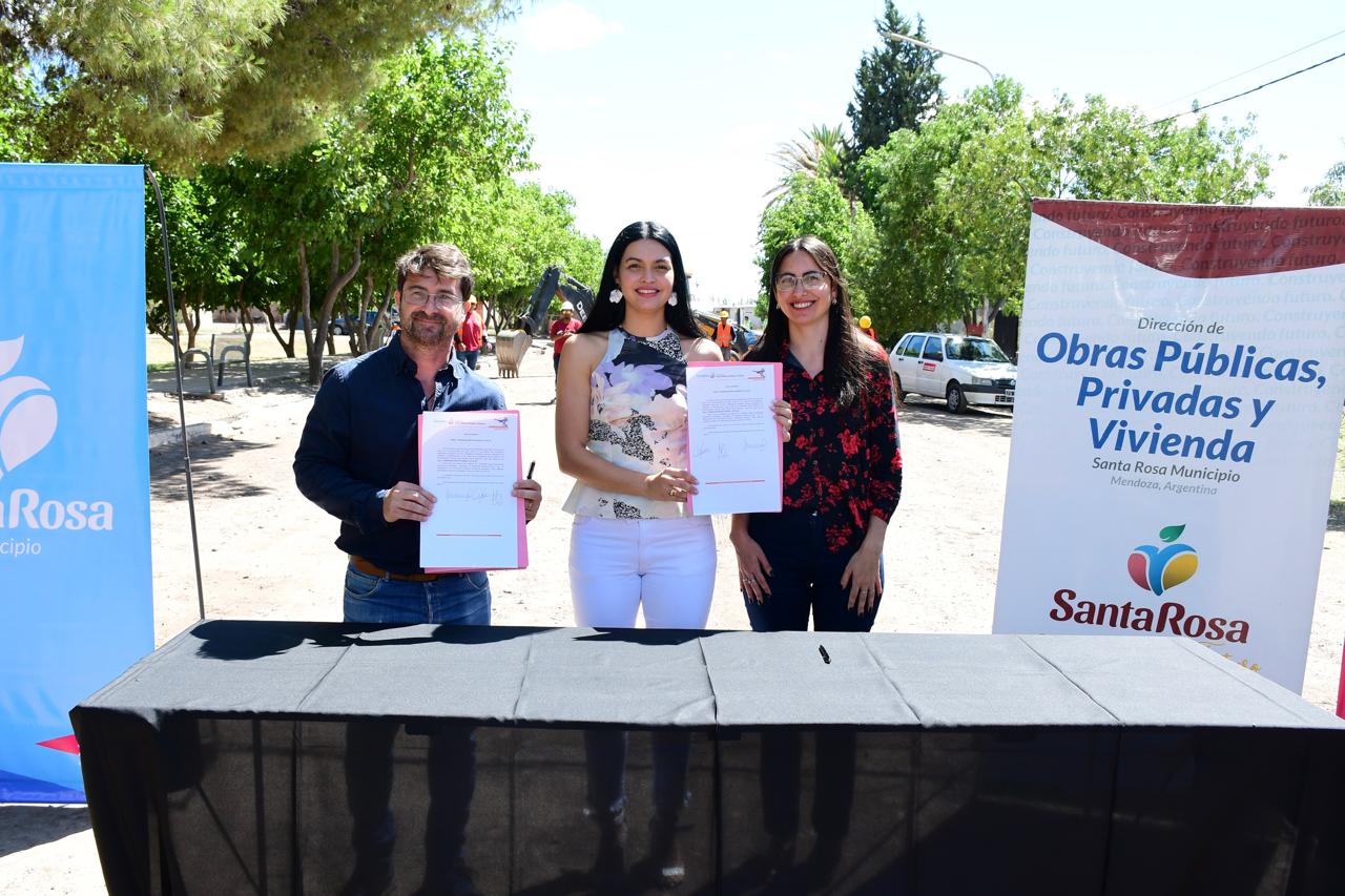 Las Catitas: Flor Destéfanis anuncio la urbanización del Barrio Arenas y Sute