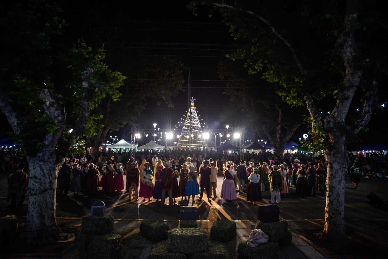Pesebre Viviente en plaza San Martín