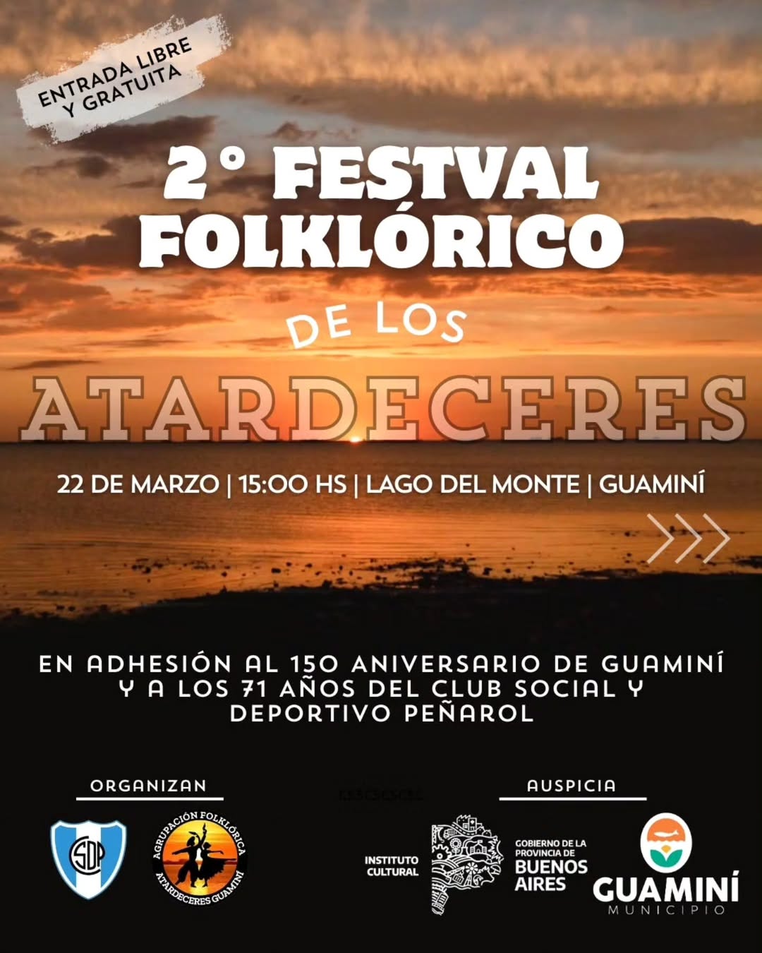  Este fin de semana llega el 2º Festival Folklorico de los Atardeceres