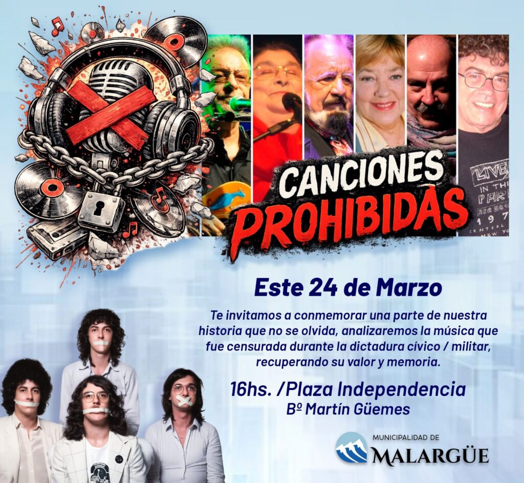 “Canciones Prohibidas”, invitan a conmemorar el 24 de marzo