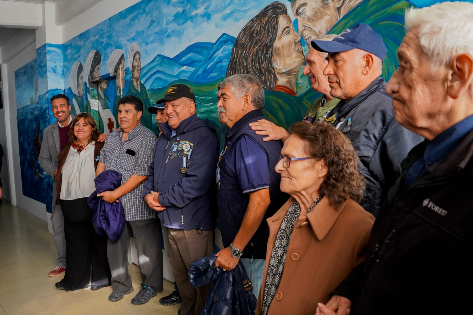 Se inauguró un mural y el paseo histórico en homenaje a los combatientes de Malvinas en el Concejo Deliberante de Río Gallegos