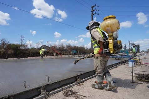 Avanza la obra de ampliación de la Ruta Provincial 1003 que une Merlo con Morón