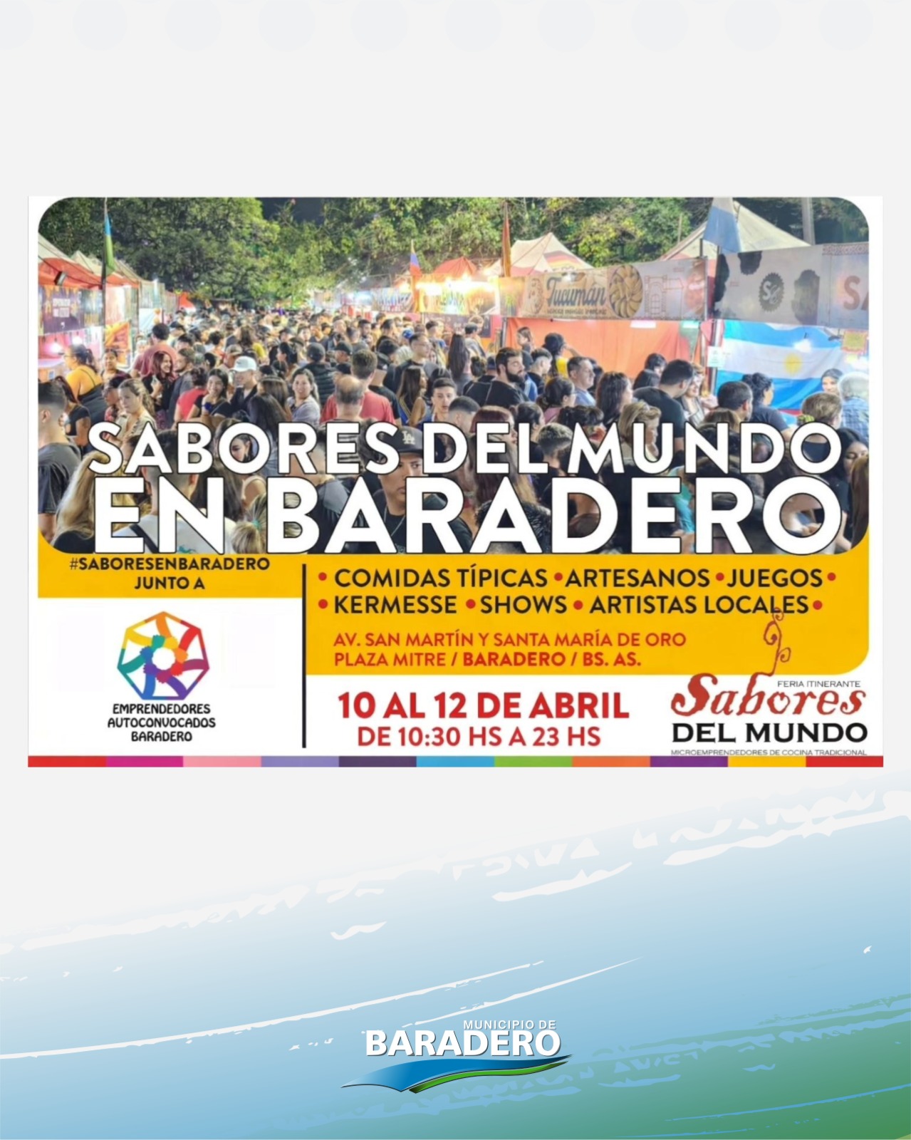 Feria Sabores del Mundo en Plaza Mitre
