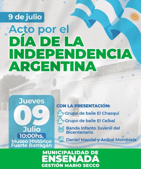 9 de Julio: celebración por el Día de la Independencia en el Fuerte Barragán