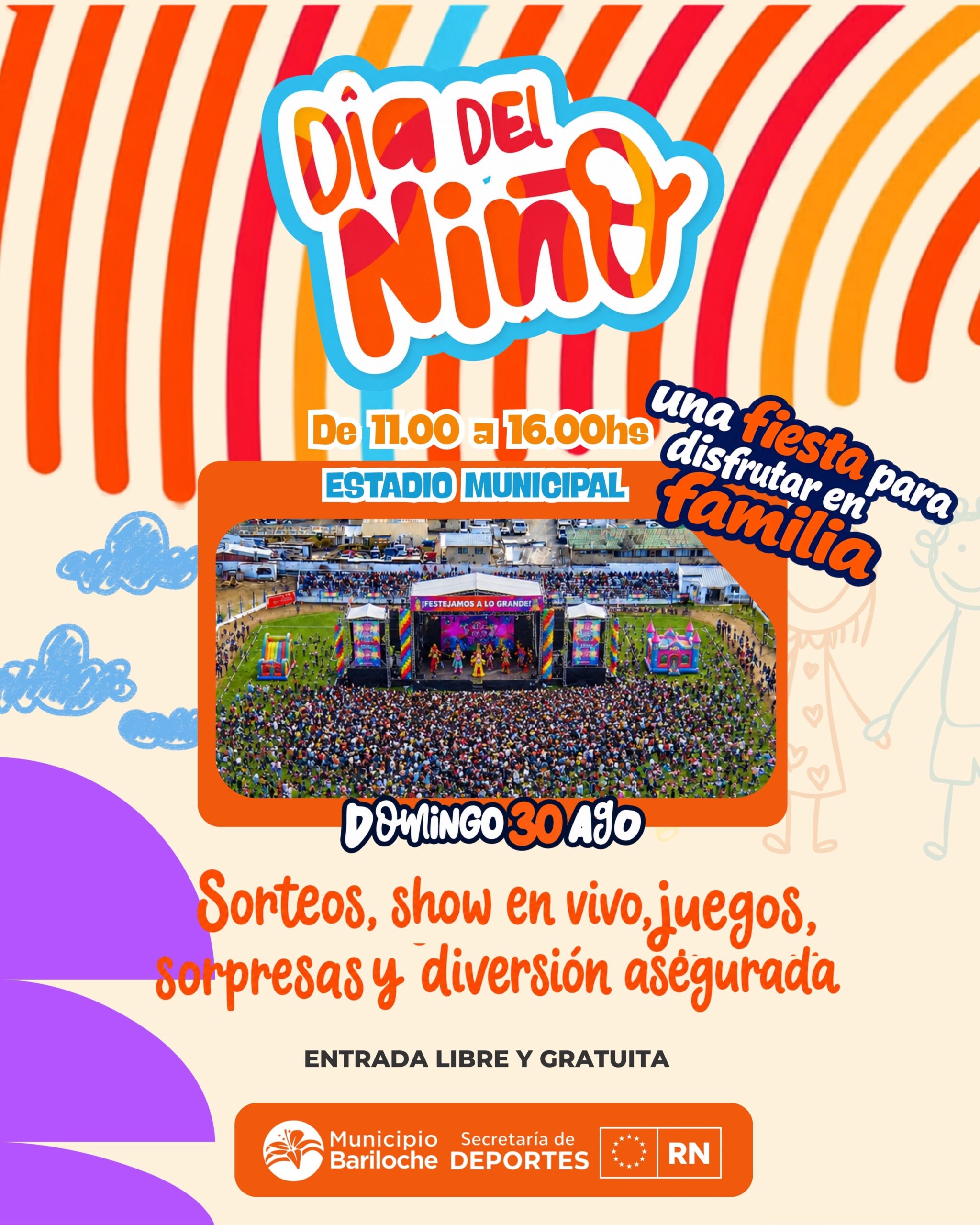 El Estadio Municipal se Viste de Fiesta: Una Invitación a la Alegría y el Corazón de Bariloche