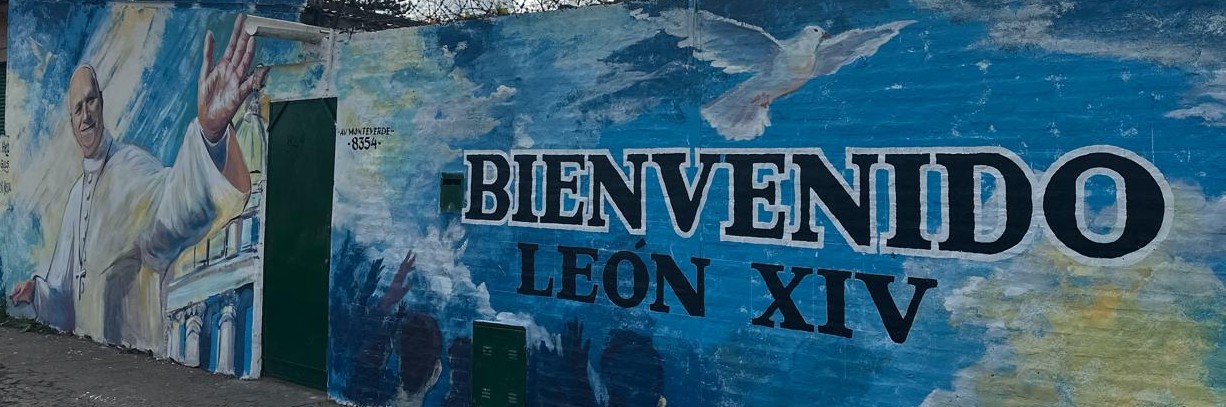El Municipio comenzó a pintar murales para darle la bienvenida al Papa León XIV